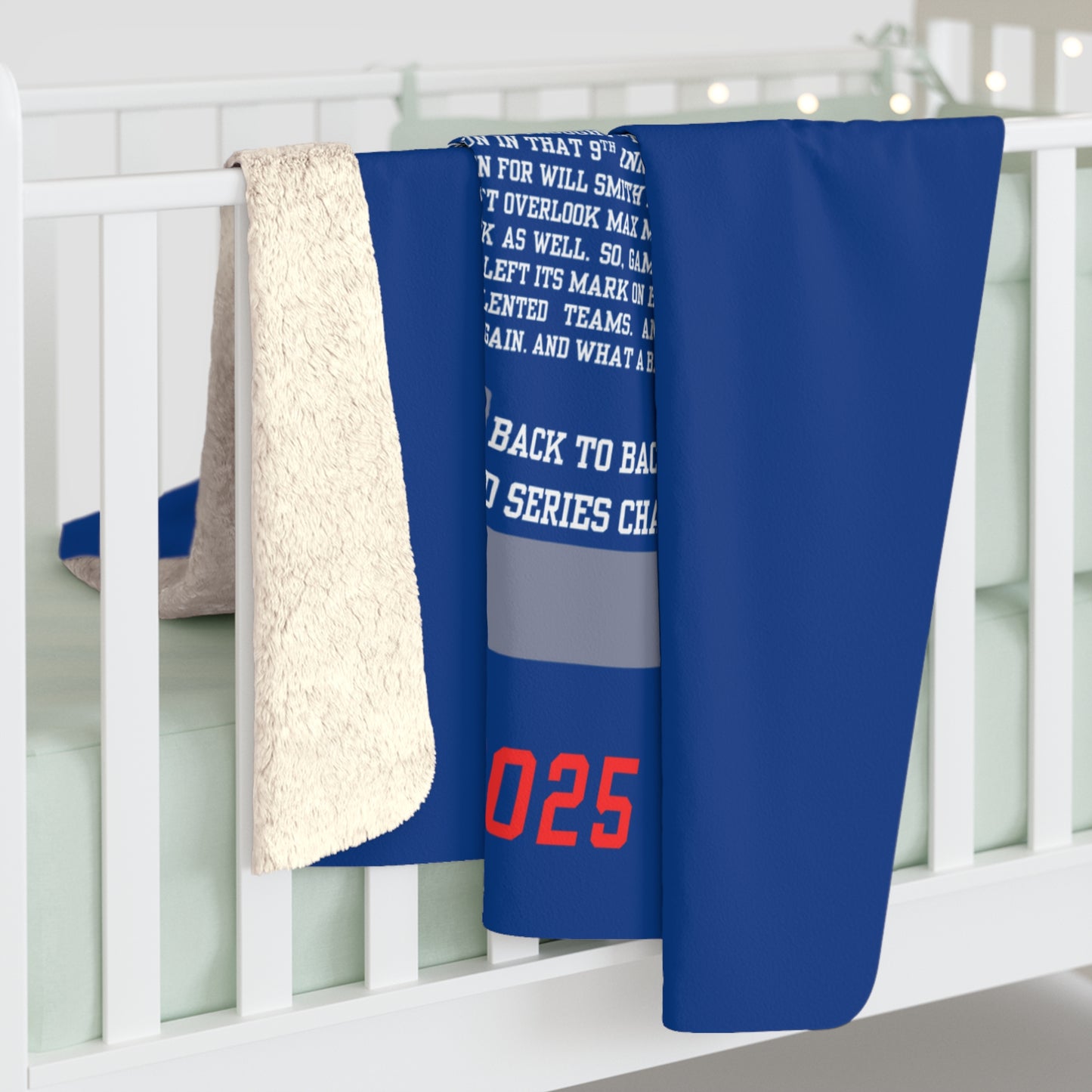 World Series Trophy Sherpa Fleece Blanket — "Last Call" Design