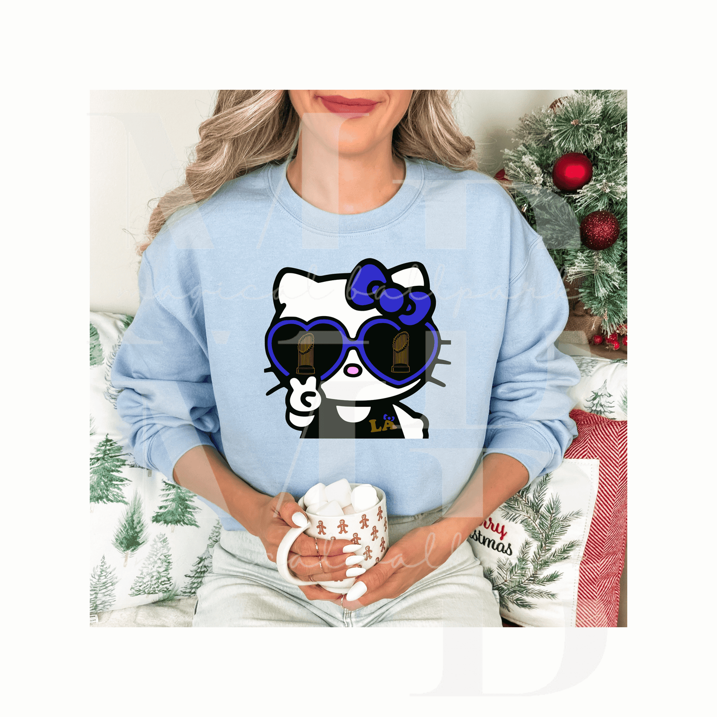 LA Kitty Glasses Crewneck