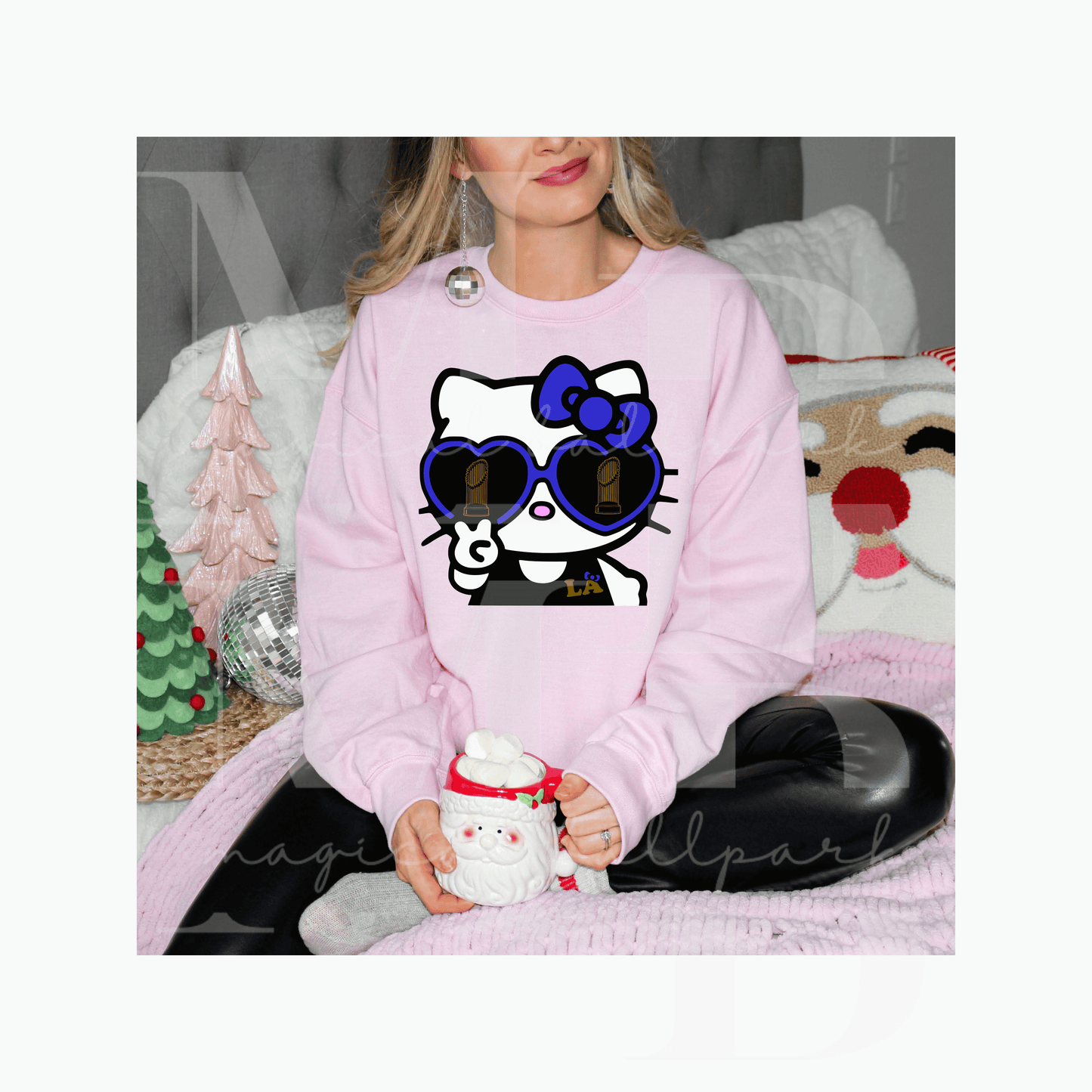 LA Kitty Glasses Crewneck