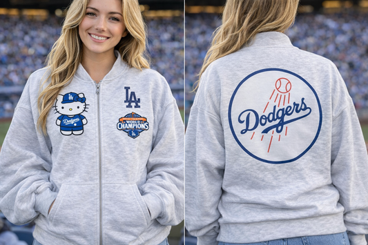 LA Back to Back Zip Up Sweater